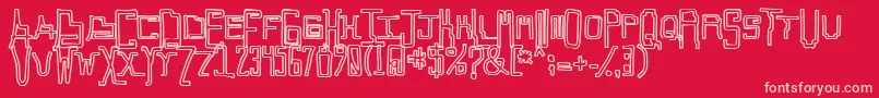 Callaxis Font – Pink Fonts on Red Background