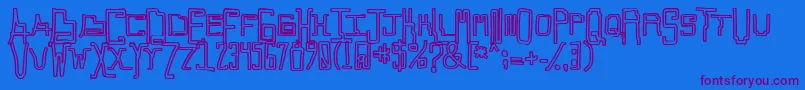 Callaxis Font – Purple Fonts on Blue Background