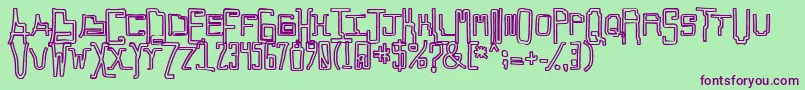 Callaxis Font – Purple Fonts on Green Background