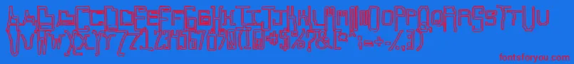 フォントCallaxis – 赤い文字の青い背景