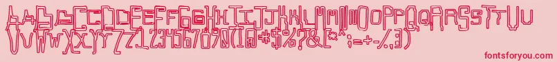 フォントCallaxis – ピンクの背景に赤い文字