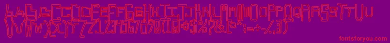 フォントCallaxis – 紫の背景に赤い文字