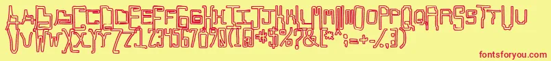 Callaxis Font – Red Fonts on Yellow Background