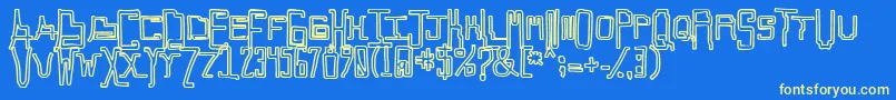 Callaxis Font – Yellow Fonts on Blue Background