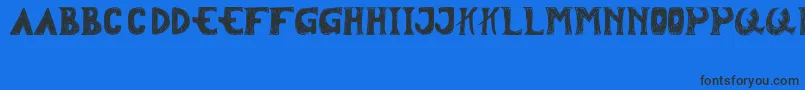 Tersesat Font – Black Fonts on Blue Background