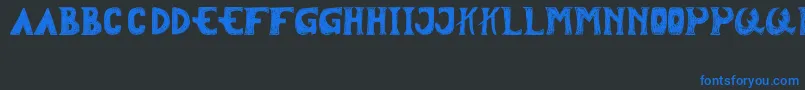 Tersesat Font – Blue Fonts on Black Background