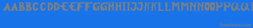 Tersesat Font – Gray Fonts on Blue Background