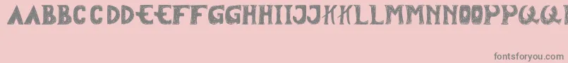 Tersesat Font – Gray Fonts on Pink Background