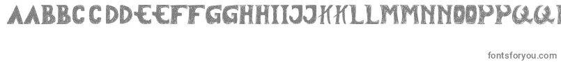 Tersesat-Schriftart – Graue Schriften auf weißem Hintergrund