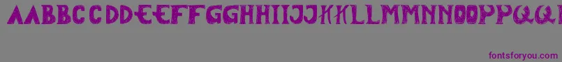 Tersesat Font – Purple Fonts on Gray Background