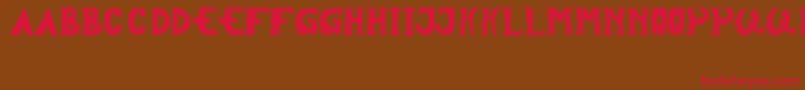 Tersesat Font – Red Fonts on Brown Background
