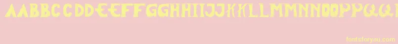 Tersesat Font – Yellow Fonts on Pink Background