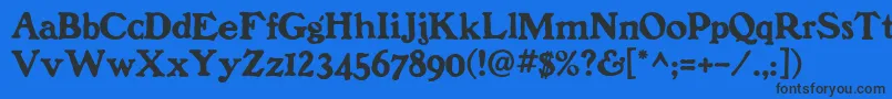 Benjaminfranklin Font – Black Fonts on Blue Background