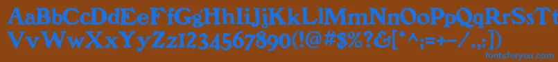 Benjaminfranklin Font – Blue Fonts on Brown Background