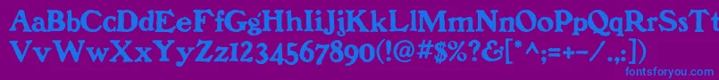 Benjaminfranklin Font – Blue Fonts on Purple Background