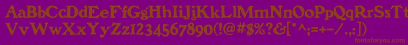 Benjaminfranklin Font – Brown Fonts on Purple Background