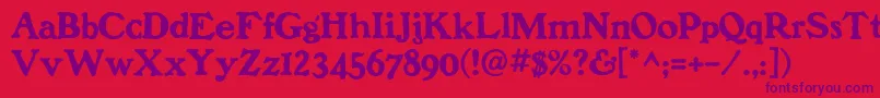 Benjaminfranklin Font – Purple Fonts on Red Background