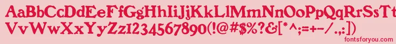 Benjaminfranklin Font – Red Fonts on Pink Background