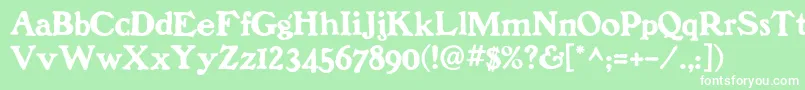 Benjaminfranklin Font – White Fonts on Green Background