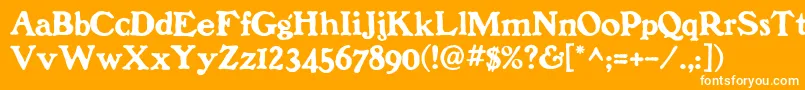 Benjaminfranklin Font – White Fonts on Orange Background