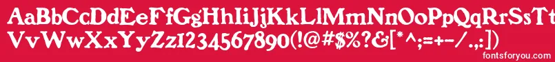 Benjaminfranklin Font – White Fonts on Red Background