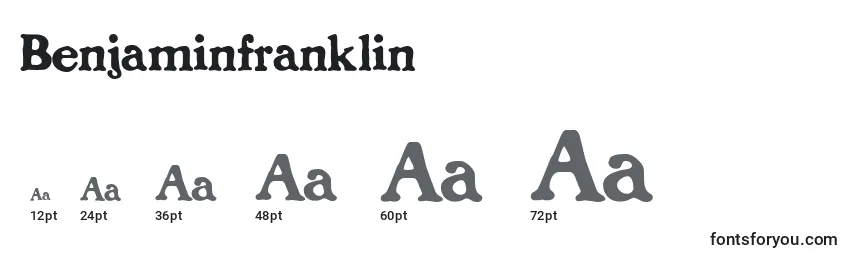 Размеры шрифта Benjaminfranklin