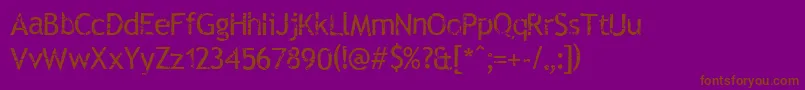 Rubtts Font – Brown Fonts on Purple Background