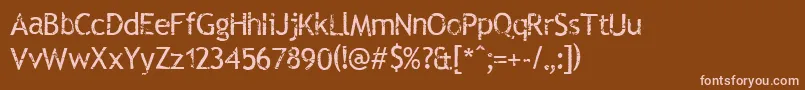 Шрифт Rubtts – розовые шрифты на коричневом фоне