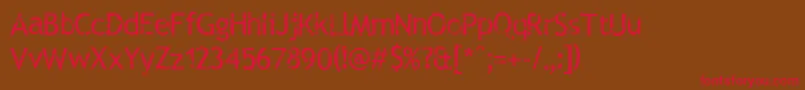 Rubtts Font – Red Fonts on Brown Background