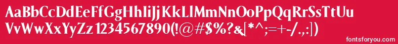 SagaBold Font – White Fonts on Red Background