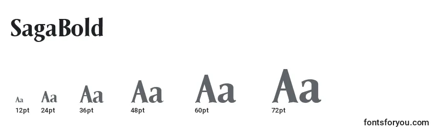 SagaBold Font Sizes