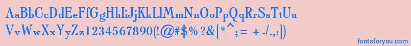 TypoRomanAtt Font – Blue Fonts on Pink Background