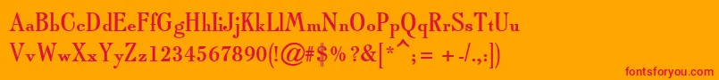 TypoRomanAtt Font – Red Fonts on Orange Background