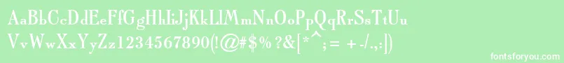 TypoRomanAtt Font – White Fonts on Green Background