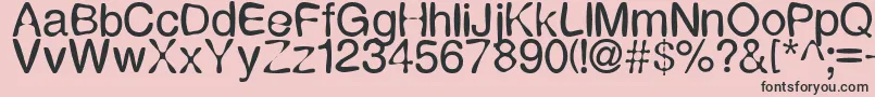Expression Font – Black Fonts on Pink Background