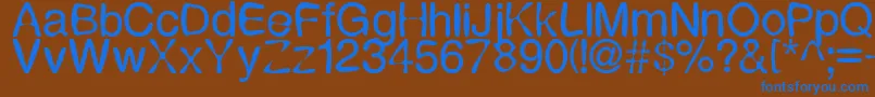 Expression Font – Blue Fonts on Brown Background