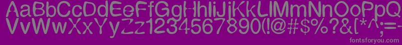 フォントExpression – 紫の背景に灰色の文字