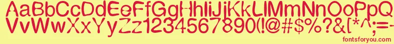 Expression Font – Red Fonts on Yellow Background