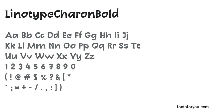 LinotypeCharonBold Font – alphabet, numbers, special characters