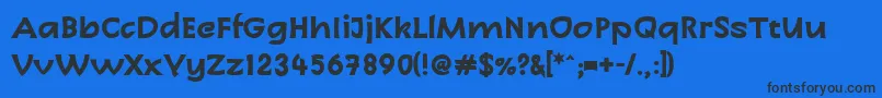 LinotypeCharonBold Font – Black Fonts on Blue Background