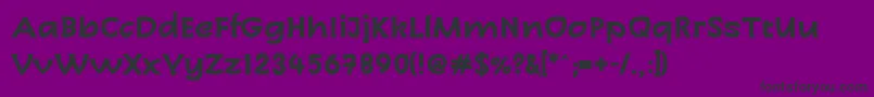 フォントLinotypeCharonBold – 紫の背景に黒い文字
