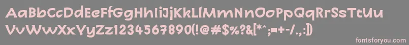 LinotypeCharonBold Font – Pink Fonts on Gray Background