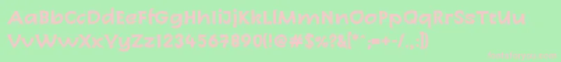 LinotypeCharonBold Font – Pink Fonts on Green Background