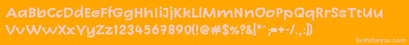 LinotypeCharonBold Font – Pink Fonts on Orange Background