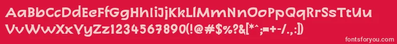 LinotypeCharonBold Font – Pink Fonts on Red Background