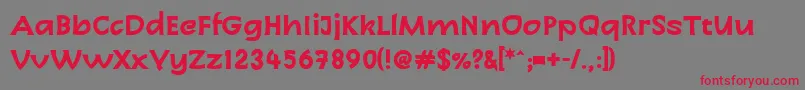 LinotypeCharonBold Font – Red Fonts on Gray Background