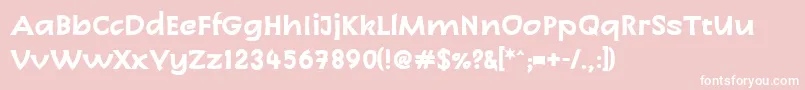 LinotypeCharonBold Font – White Fonts on Pink Background