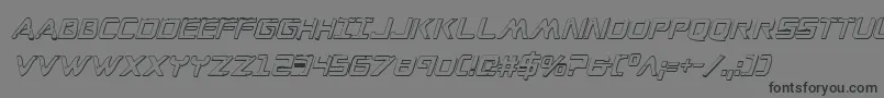 Wareagle3Dci Font – Black Fonts on Gray Background