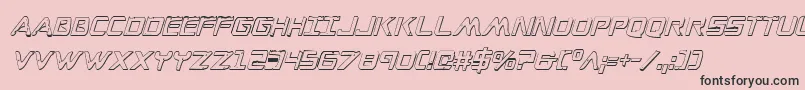Wareagle3Dci Font – Black Fonts on Pink Background