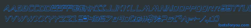 Wareagle3Dci Font – Blue Fonts on Black Background